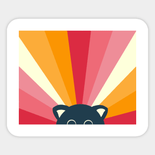 Retro Blast Cat Sticker